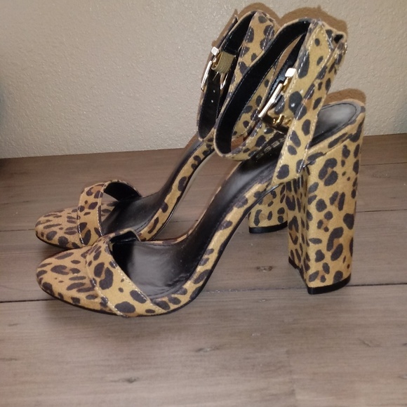 Express Shoes - Leopard Essex Heels